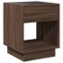 Mesa de centro con Infinity LED marrón roble 40x40x50