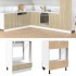 Armario de horno madera contrachapada color roble 60x46x81,5