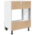 Armario de horno madera contrachapada color roble 60x46x81,5