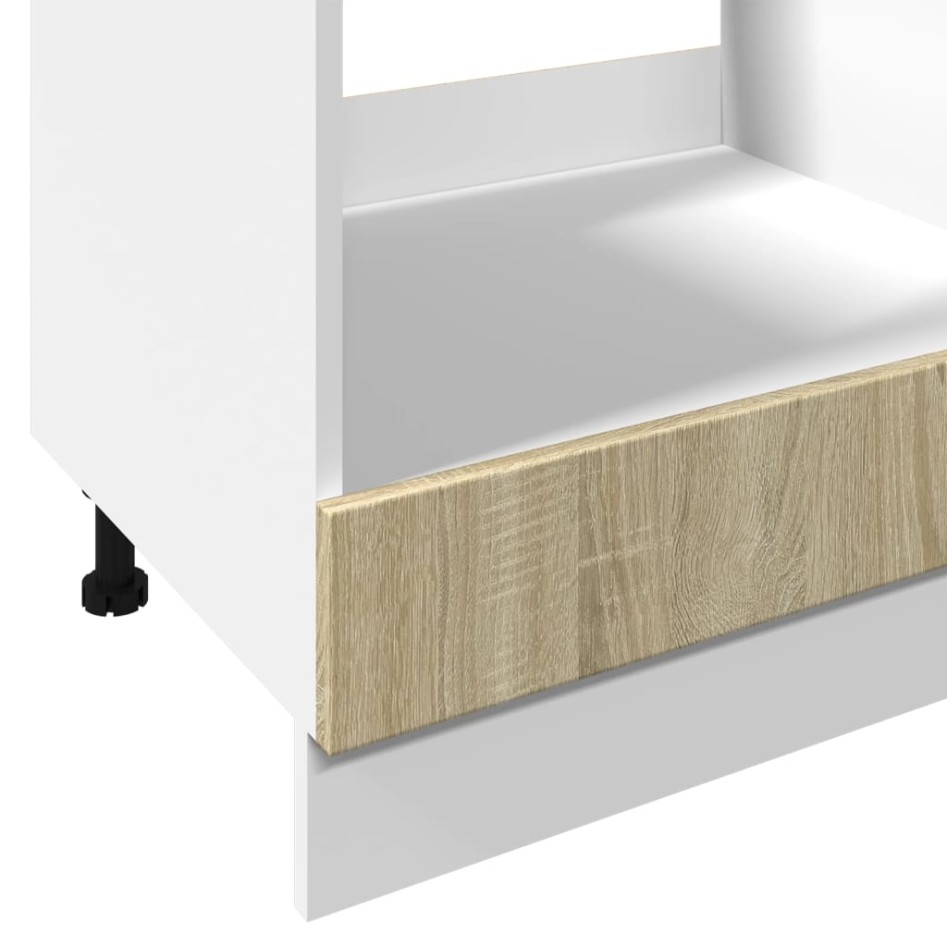 Armario de horno madera contrachapada color roble 60x46x81,5