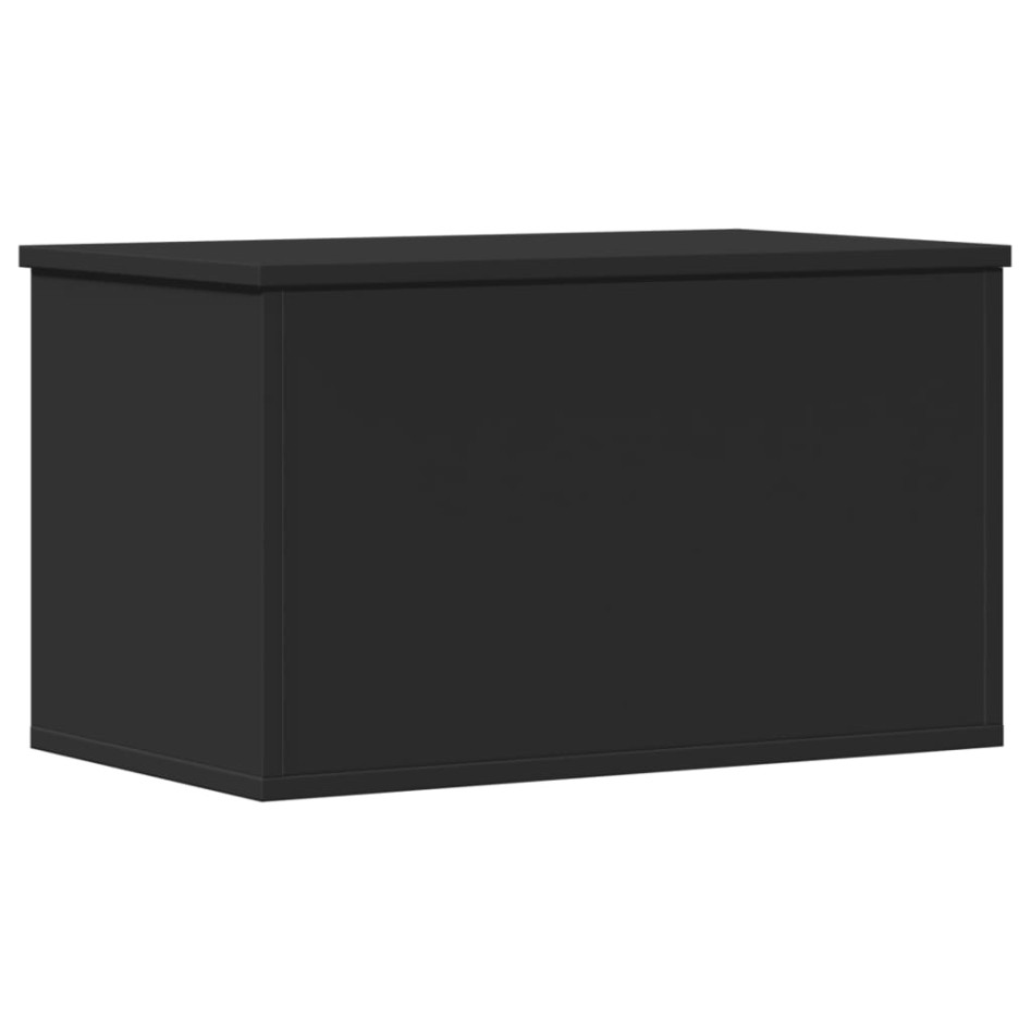 Caja de almacenaje madera de ingeniería negro 60x35x35