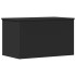 Caja de almacenaje madera de ingeniería negro 60x35x35