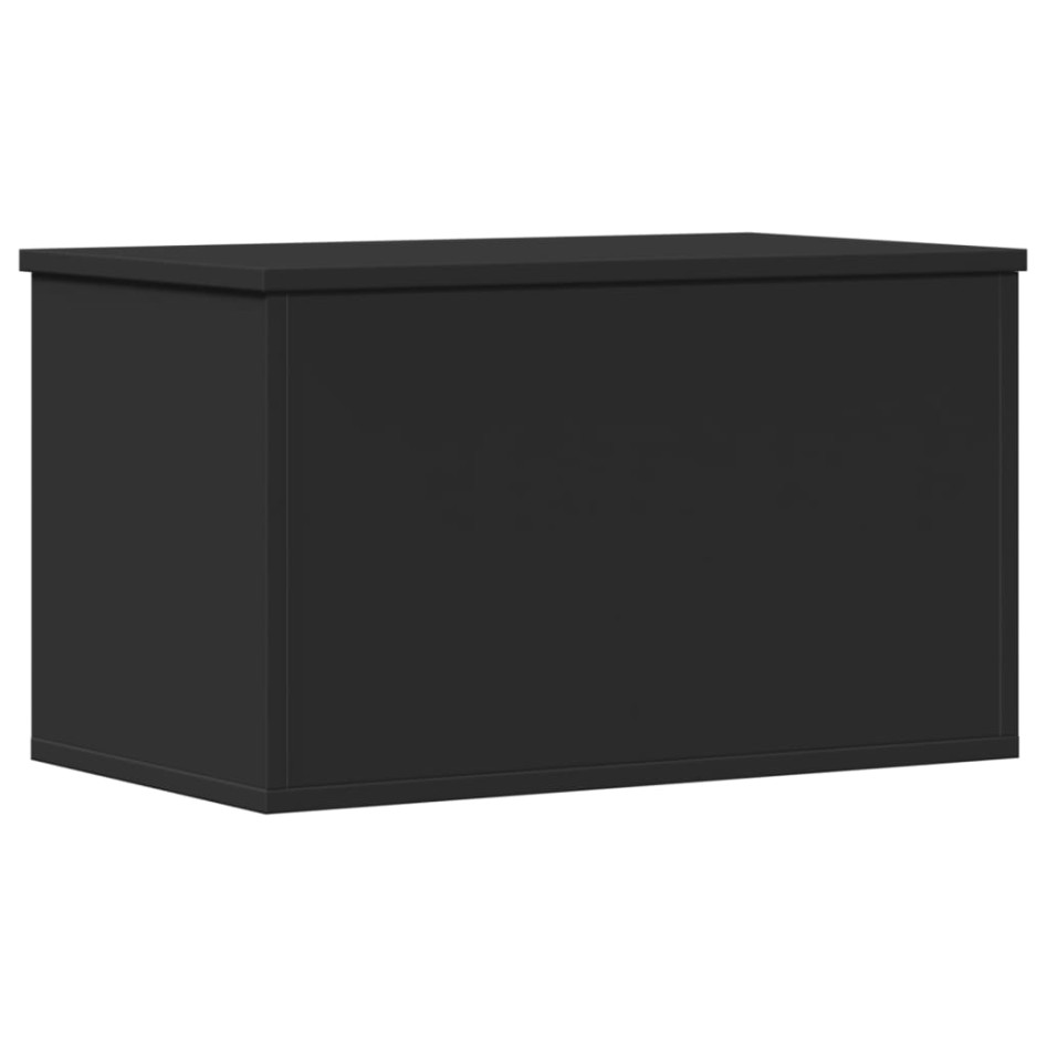 Caja de almacenaje madera de ingeniería negro 60x35x35