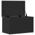 Caja de almacenaje madera de ingeniería negro 60x35x35