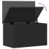Caja de almacenaje madera de ingeniería negro 60x35x35