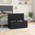 Caja de almacenaje madera de ingeniería negro 90x35x35