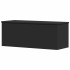 Caja de almacenaje madera de ingeniería negro 90x35x35