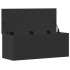 Caja de almacenaje madera de ingeniería negro 90x35x35