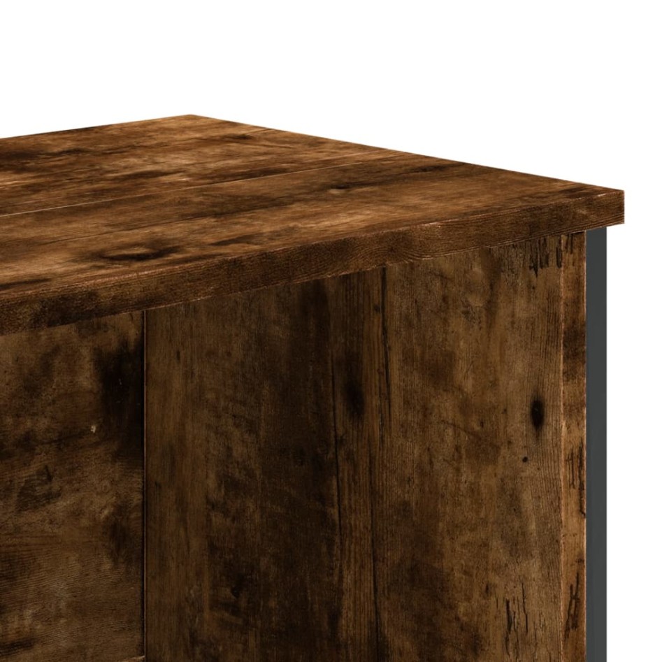 Estantería madera ingeniería color roble ahumado 80x31x169