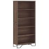 Estantería madera de ingeniería color marrón roble 80x31x169