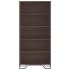 Estantería madera de ingeniería color marrón roble 80x31x169