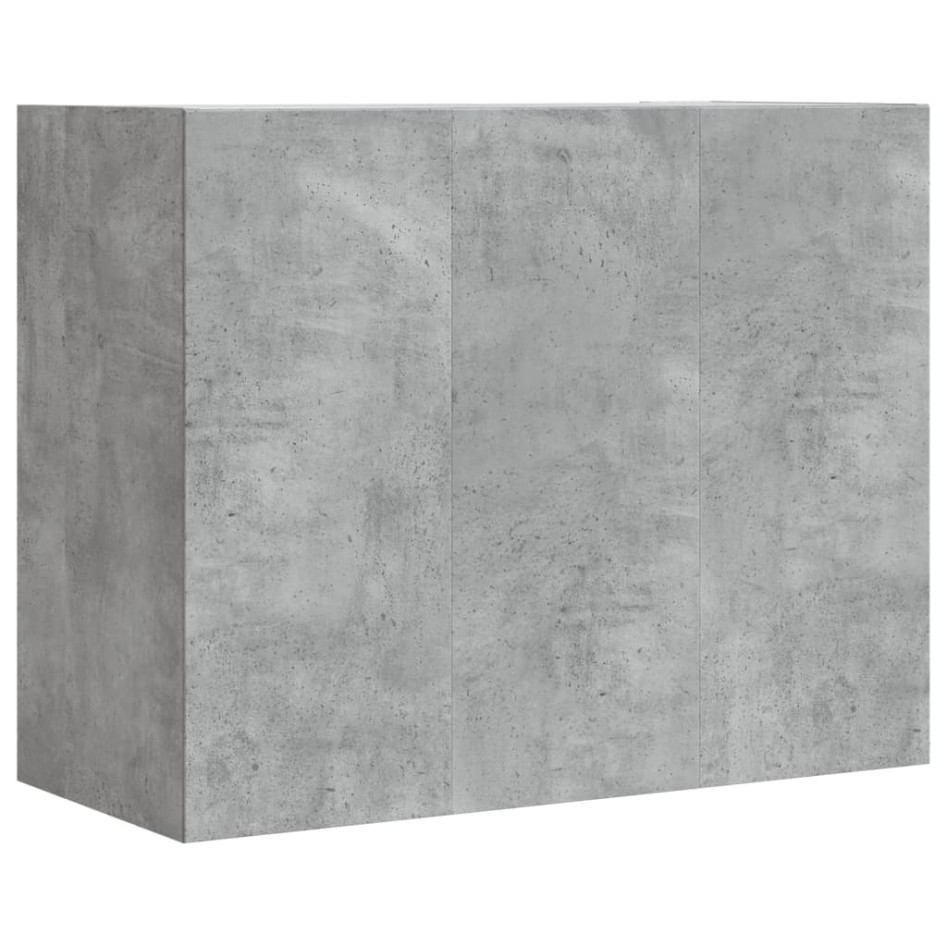 Mueble de pared madera ingeniería gris hormigón 75x35x60