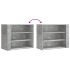 Mueble de pared madera ingeniería gris hormigón 75x35x60