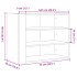 Mueble de pared madera ingeniería gris hormigón 75x35x60