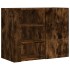 Armario de pared madera de ingeniería roble ahumado 75x35x60