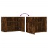 Armario de pared madera de ingeniería roble ahumado 75x35x60