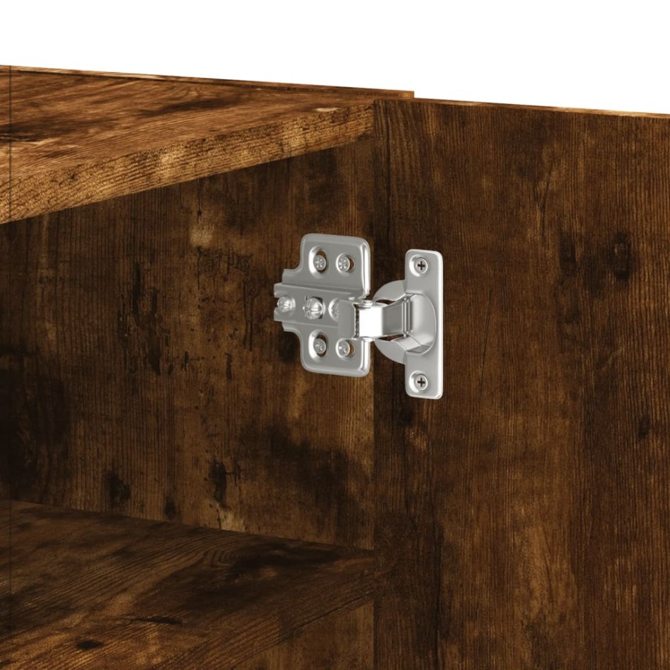 Armario de pared madera de ingeniería roble ahumado 75x35x60