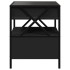 Mesita de noche con Infinity LED negra 40x40x51