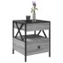 Mesa de centro con Infinity LED gris Sonoma 40x40x51