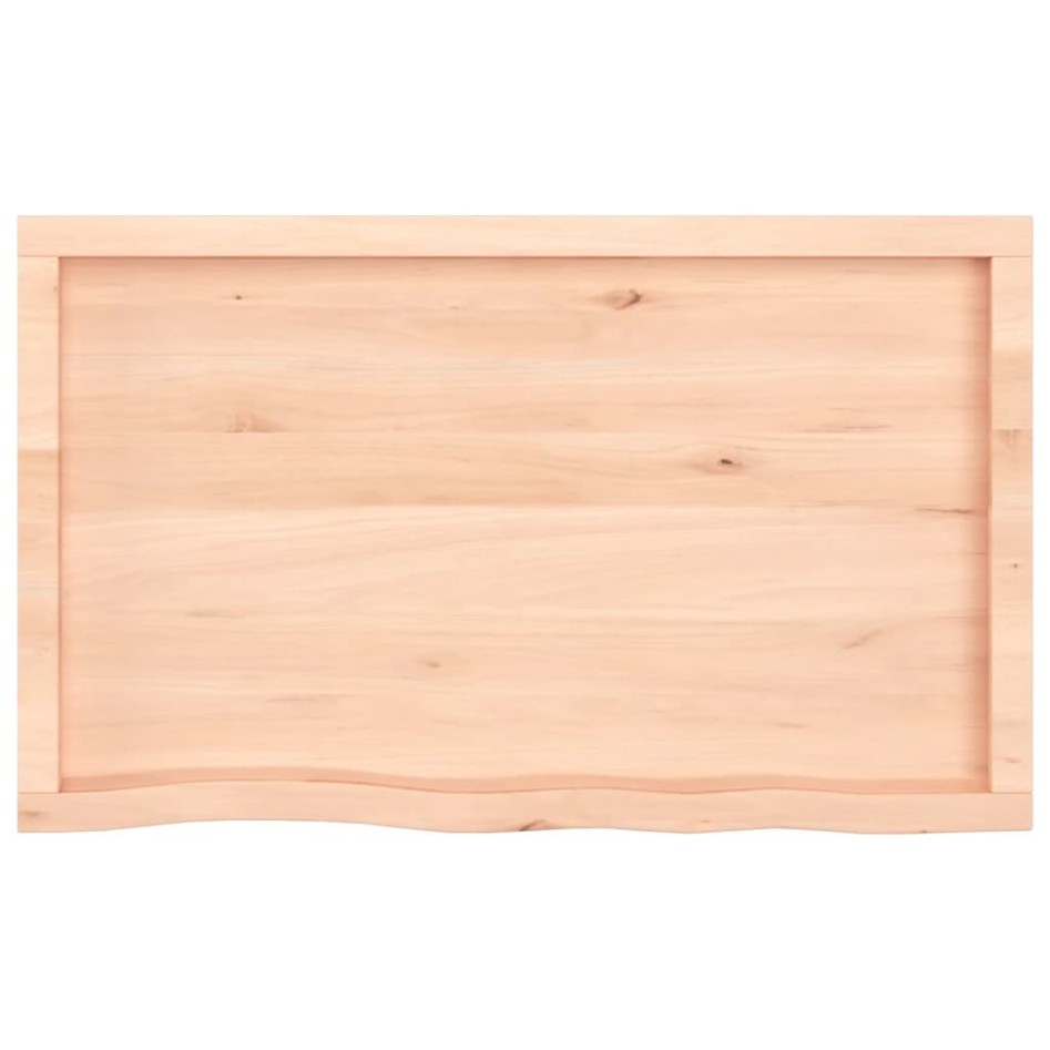 Encimera de baño madera maciza sin tratar 100x60x(2-6)