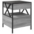 Mesa de centro con Infinity LED gris Sonoma 40x40x51