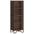 Estantería de madera de ingeniería marrón roble 50x31x137,5
