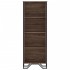 Estantería de madera de ingeniería marrón roble 50x31x137,5