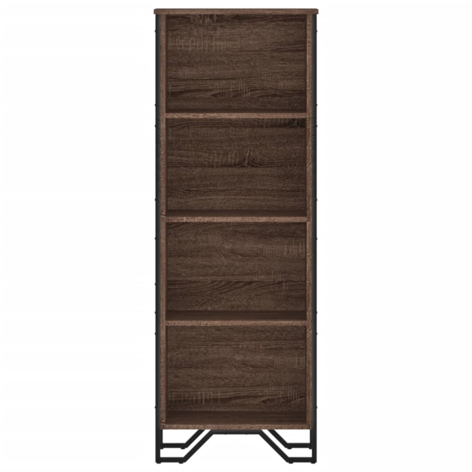 Estantería de madera de ingeniería marrón roble 50x31x137,5