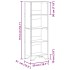 Estantería de madera de ingeniería marrón roble 50x31x137,5