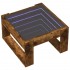 Mesa de centro con Infinity LED roble ahumado 50x53x30