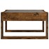 Mesa de centro con Infinity LED roble ahumado 50x53x30
