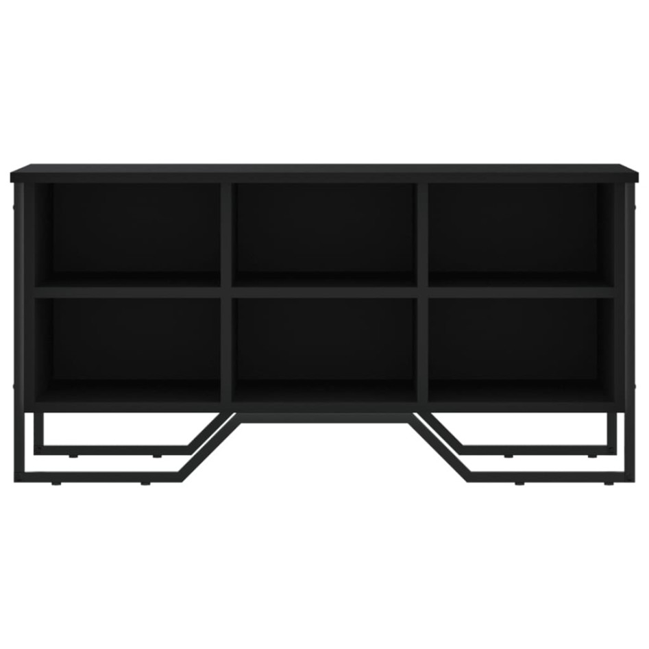Mueble zapatero madera de ingeniería negro 90x38x45,5