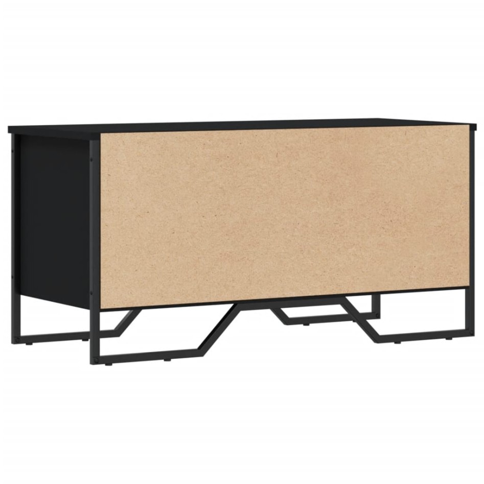 Mueble zapatero madera de ingeniería negro 90x38x45,5