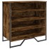 Zapatero de madera de ingeniería roble ahumado 80x38x78