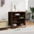 Zapatero de madera de ingeniería roble ahumado 80x38x78
