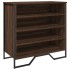 Zapatero de madera de ingeniería marrón roble 80x38x78