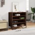 Zapatero de madera de ingeniería marrón roble 80x38x78