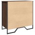 Zapatero de madera de ingeniería marrón roble 80x38x78