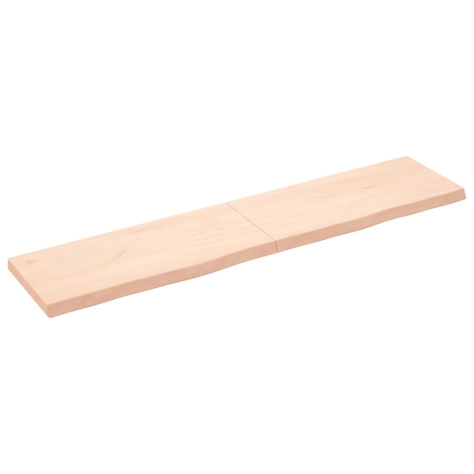 Encimera de baño madera maciza sin tratar 180x40x(2-6)
