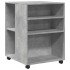 Mesa auxiliar ruedas madera ingeniería gris hormigón