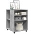 Mesa auxiliar ruedas madera ingeniería gris hormigón