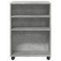 Mesa auxiliar ruedas madera ingeniería gris hormigón