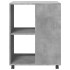 Mesa auxiliar ruedas madera ingeniería gris hormigón
