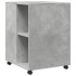 Mesa auxiliar ruedas madera ingeniería gris hormigón