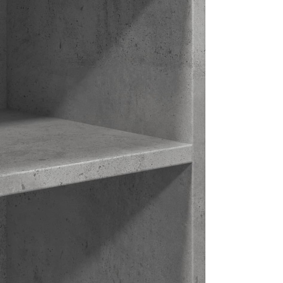 Mesa auxiliar ruedas madera ingeniería gris hormigón