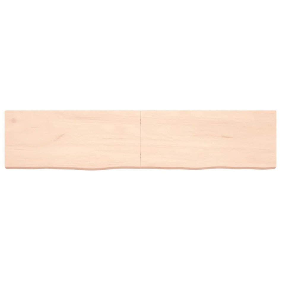 Encimera de baño madera maciza sin tratar 180x40x(2-6)