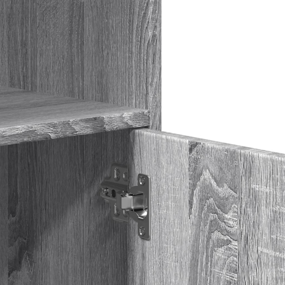 Armario con ruedas madera de ingeniería gris Sonoma 55x40x91