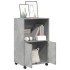 Armario con ruedas madera ingeniería gris hormigón 55x40x91