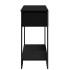 Mesa consola madera de ingeniería negra 100x35x74,5