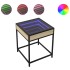 Mesa de centro con Infinity LED roble Sonoma 40x40x51